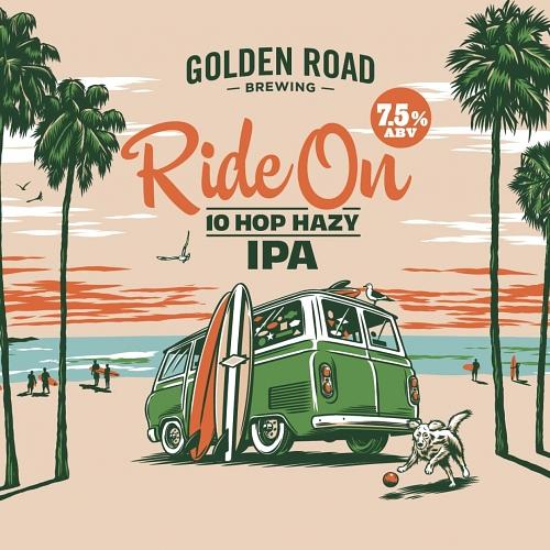 Ride On 10 Hop Hazy IPA by Golden Road Brewing