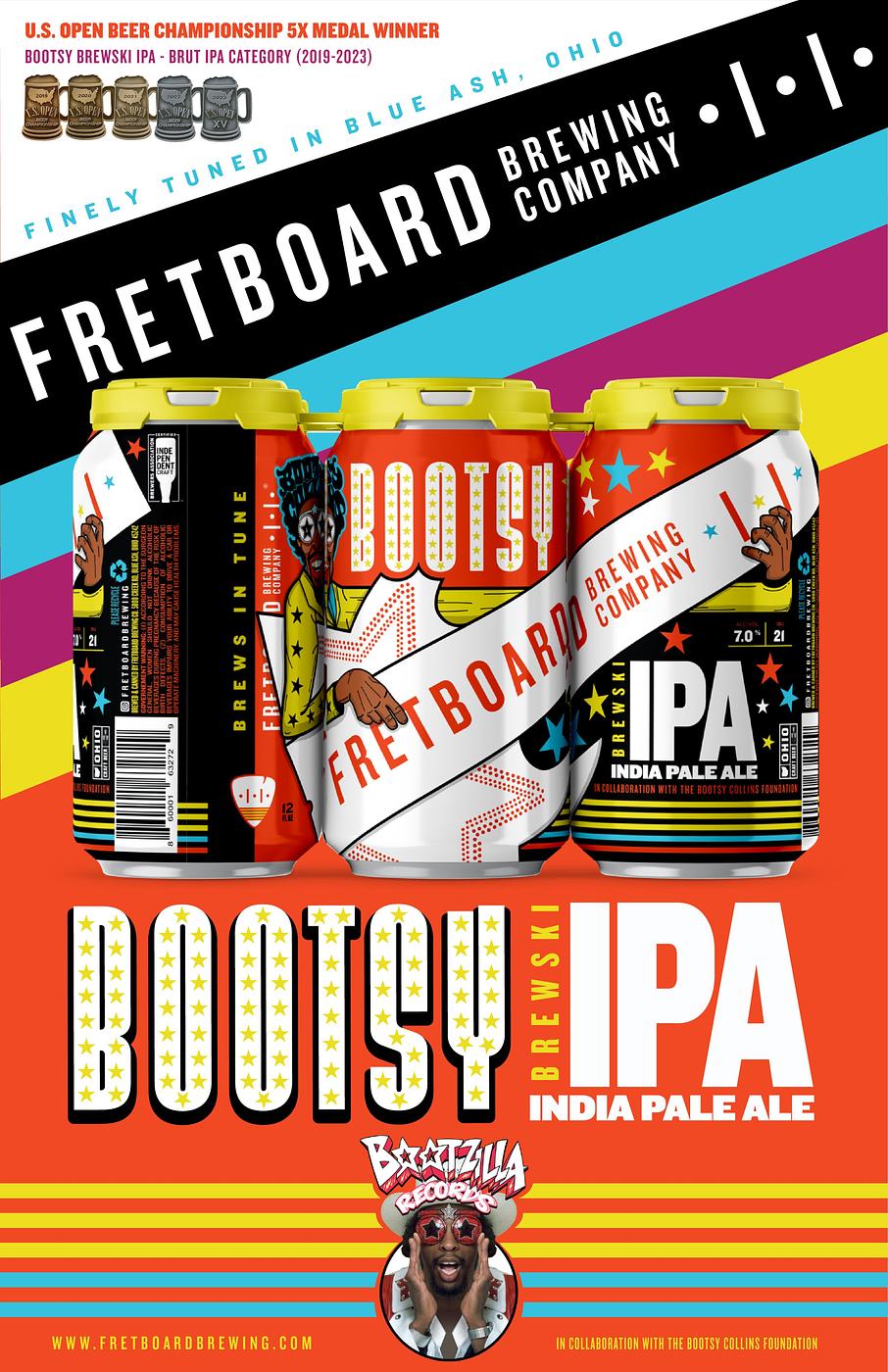 Bootsy Brewski IPA by Fretboard Brewing Company