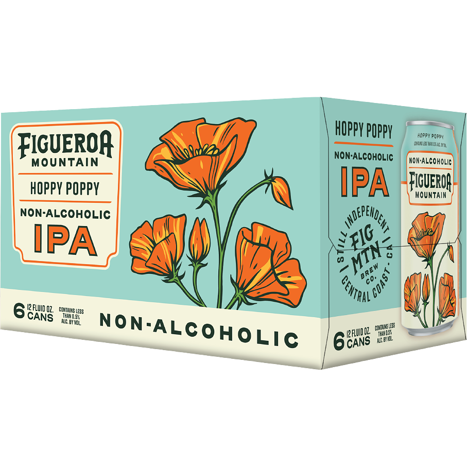 Hoppy Poppy Non-Alcoholic IPA by Figueroa Mountain Brewing - Westlake Village