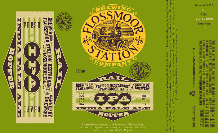 Rail Hopper IPA by Flossmoor Station Brewing Co