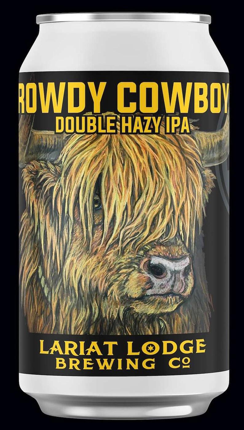 Rowdy Cowboy Double Hazy IPA by Lariat Lodge Brewing