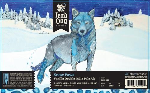Snow Paws IPA by Lead Dog Brewing