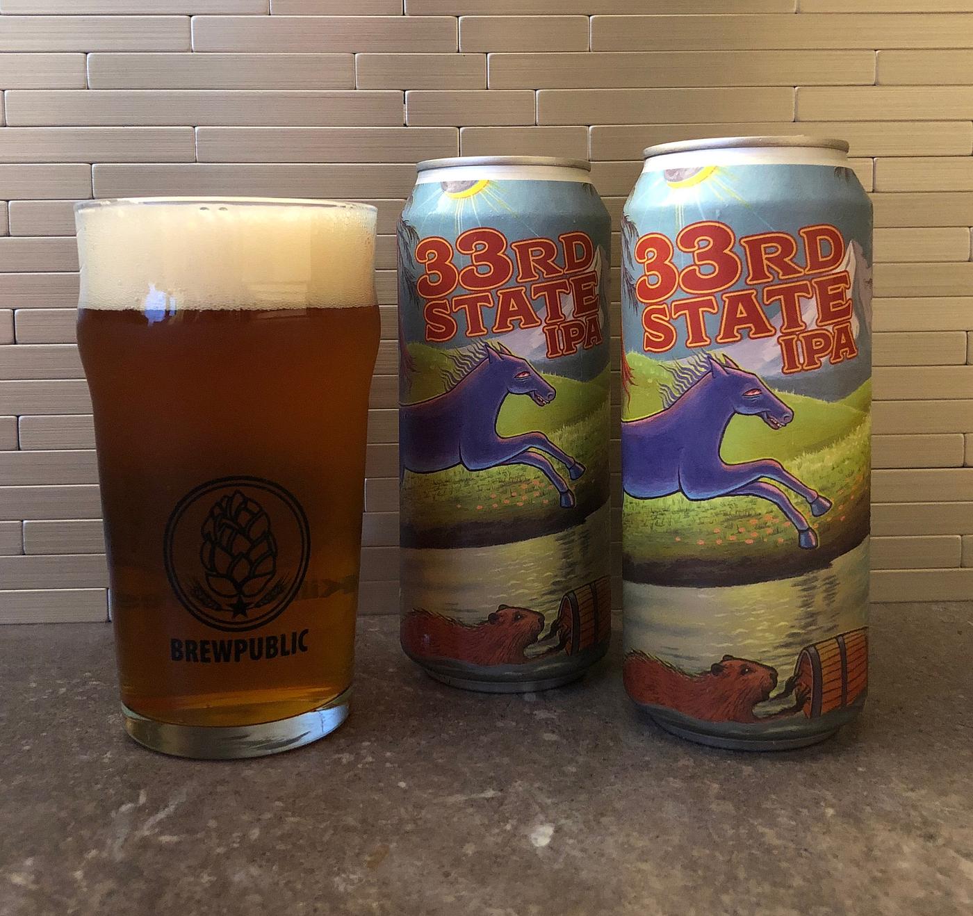 33rd State IPA by McMenamins East Vancouver Brewery