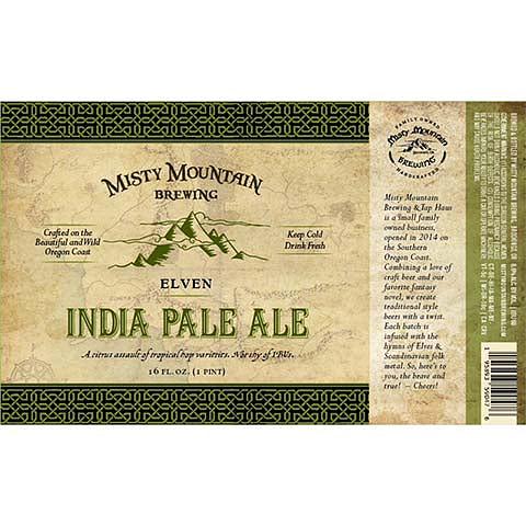 Elven IPA by Misty Mountain Brewery