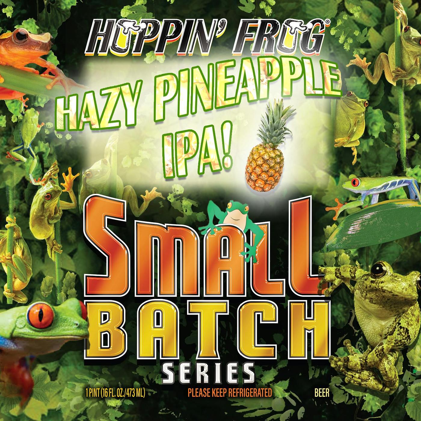 Hazy Pineapple IPA by Hoppin' Frog Brewing Co