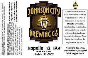 Hopollo 13 by Johnson City Brewing Co