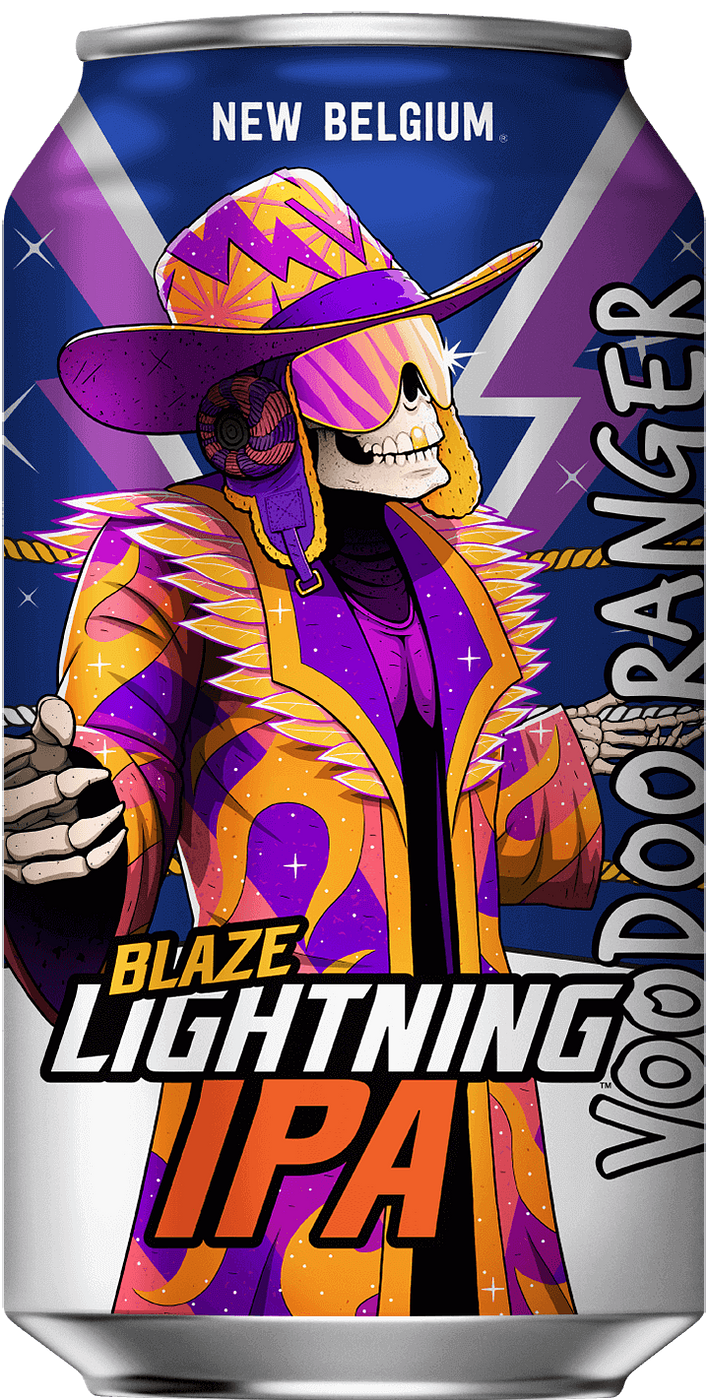 Voodoo Ranger Blaze Lightning Hazy IPA by New Belgium Brewing Co