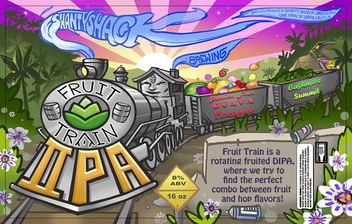 Fruit Train DIPA with Passion Fruit and Guava by Shanty Shack Brewing