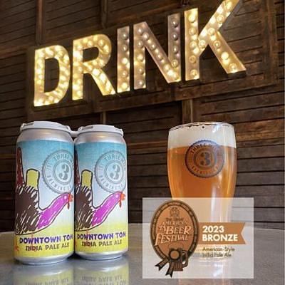 Downtown Tom IPA by Three Mile Brewing Co