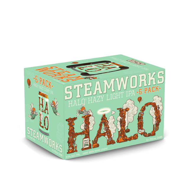 Halo Hazy Light IPA by Steamworks Brewery - North Shore