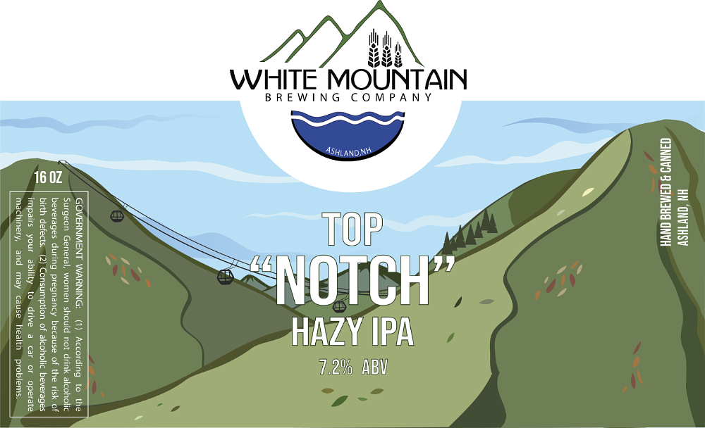 Top Notch Hazy IPA by White Mountain Brewing
