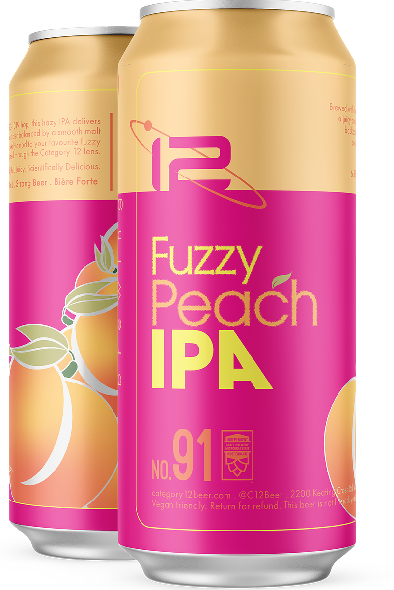 Fuzzy Peach Hazy IPA by Category 12 Brewery