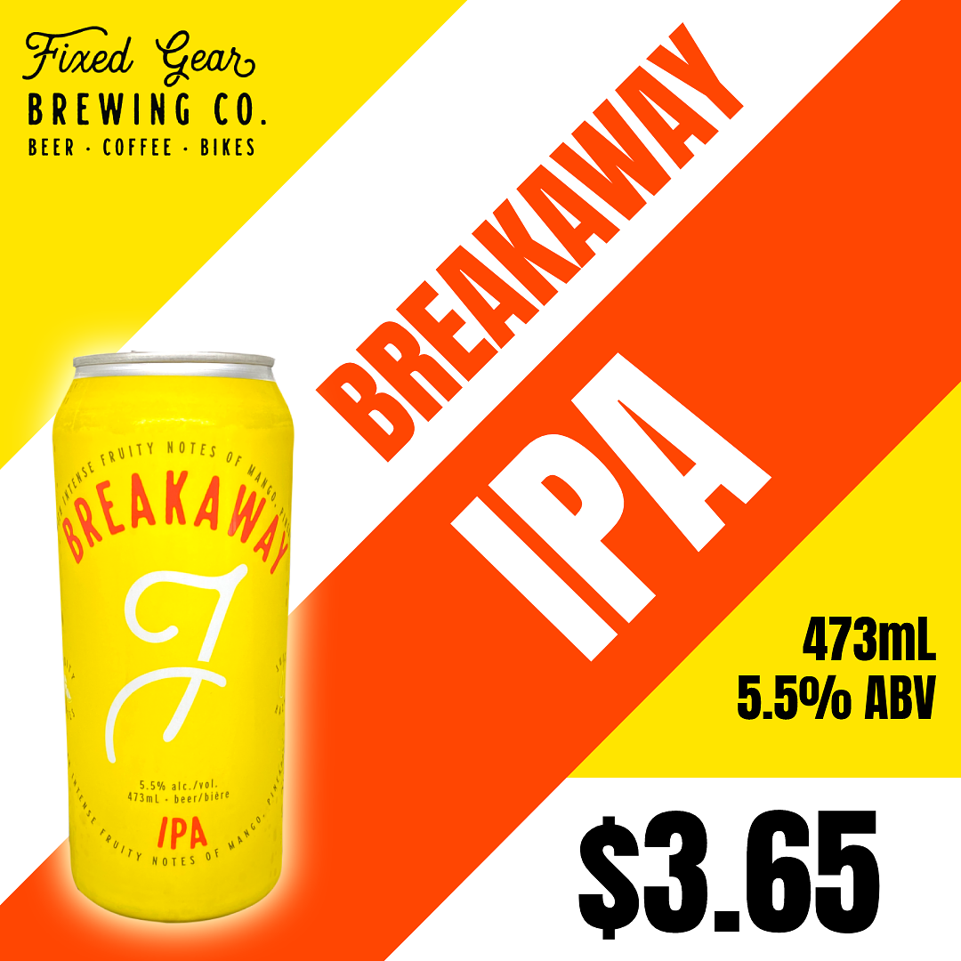 Breakaway IPA by Fixed Gear Brewing Co.