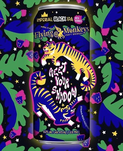 Meet Your Shadow Imperial Black IPA With Berries by Flying Monkeys Craft Brewery