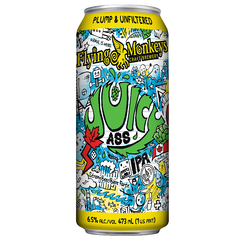 Juicy Ass Unfiltered IPA by Flying Monkeys Craft Brewery