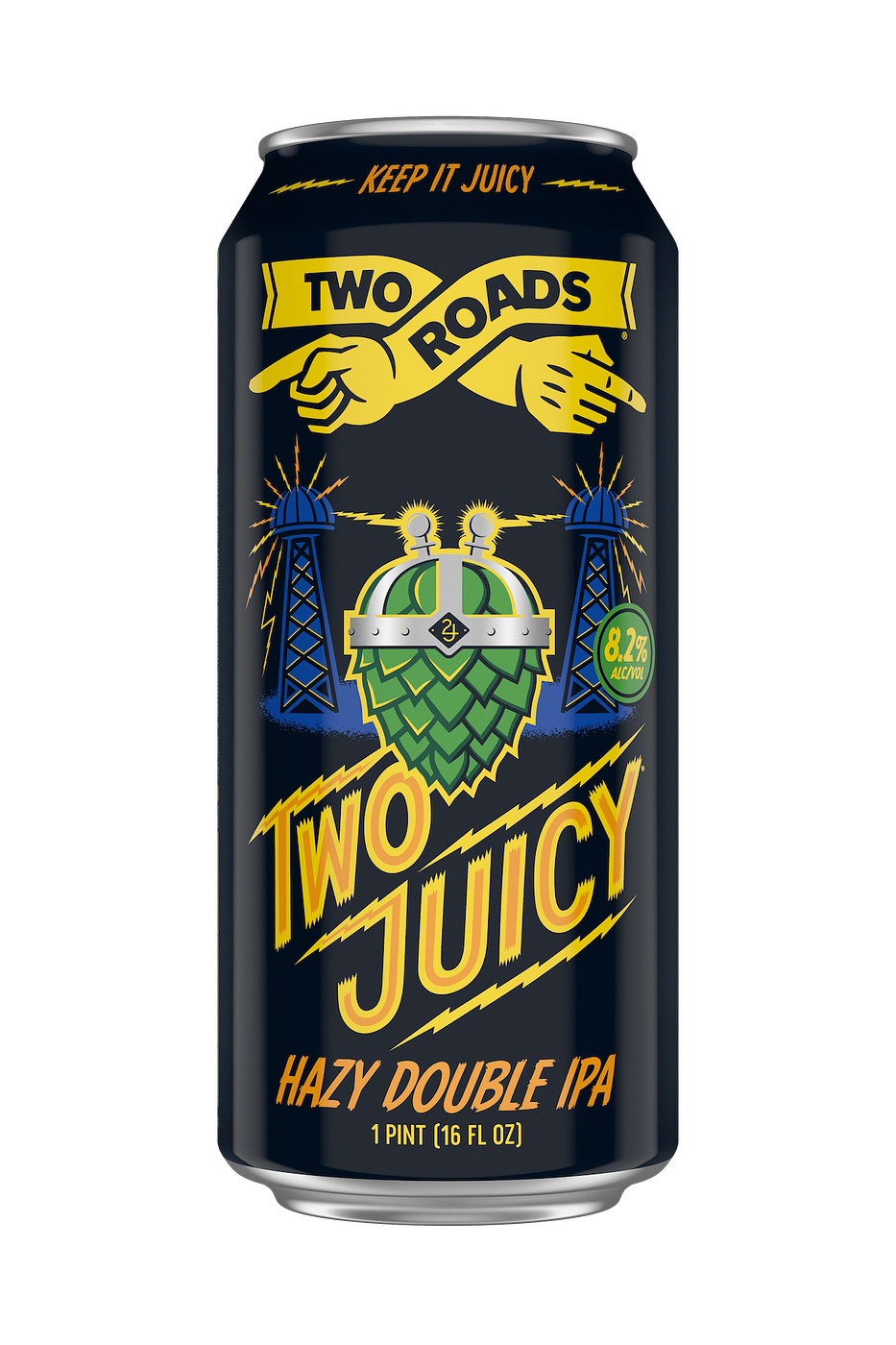 Two Juicy Zero Non-Alcoholic Hazy IPA by Two Roads Brewing Co
