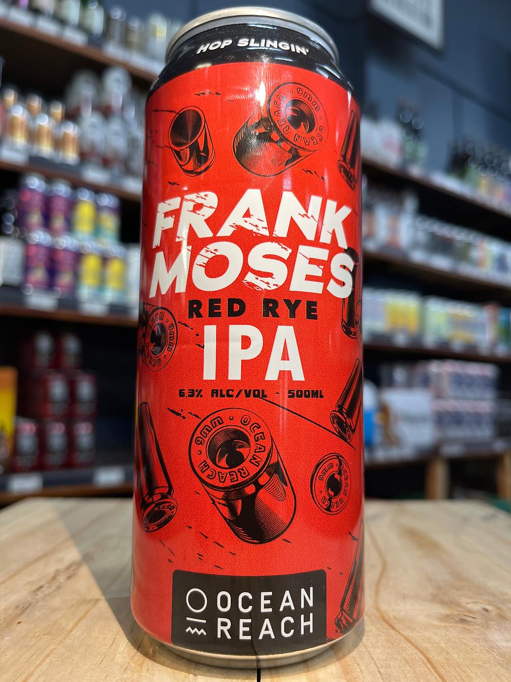 Frank Moses Red Rye IPA by Ocean Reach Brewing