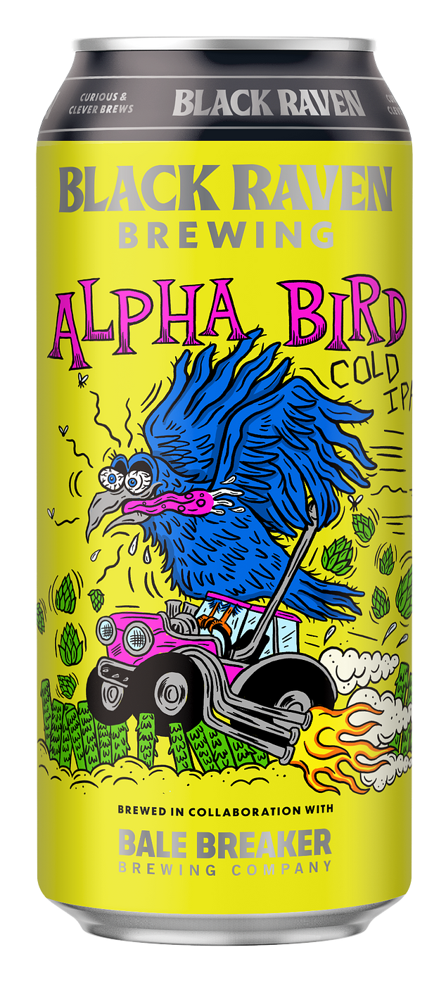 Alpha Bird "Cold IPA" by Black Raven Brewing Co Woodinville