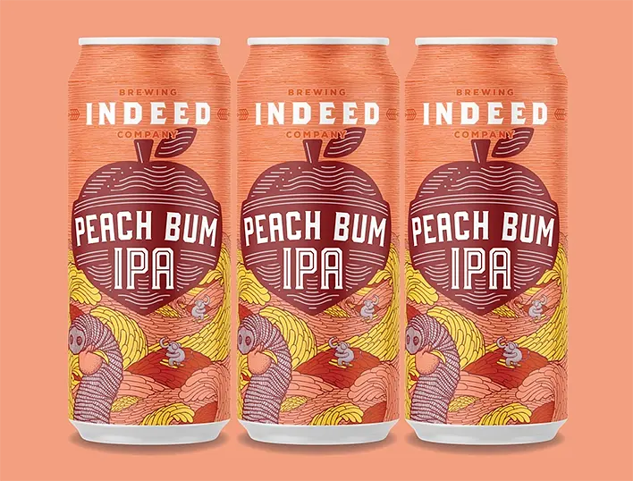 Peach Bum IPA by Indeed Brewing Co