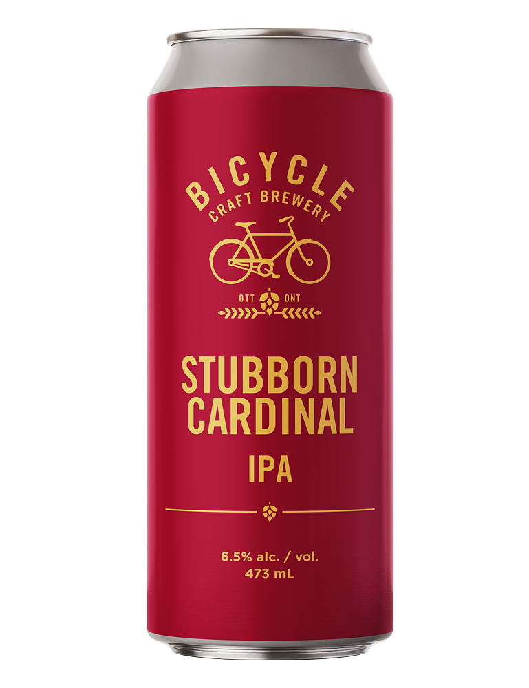 Stubborn Cardinal IPA by Bicycle Craft Brewery