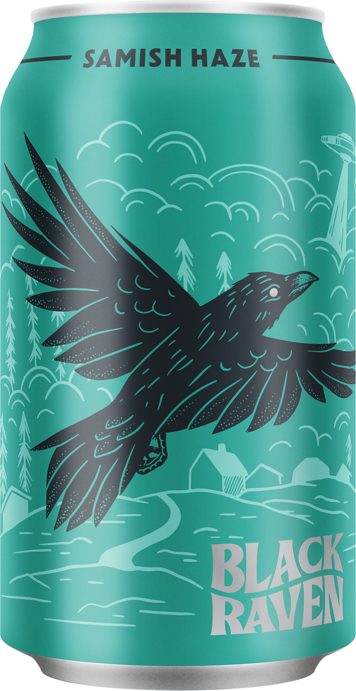 Samish Haze IPA by Black Raven Brewing Co