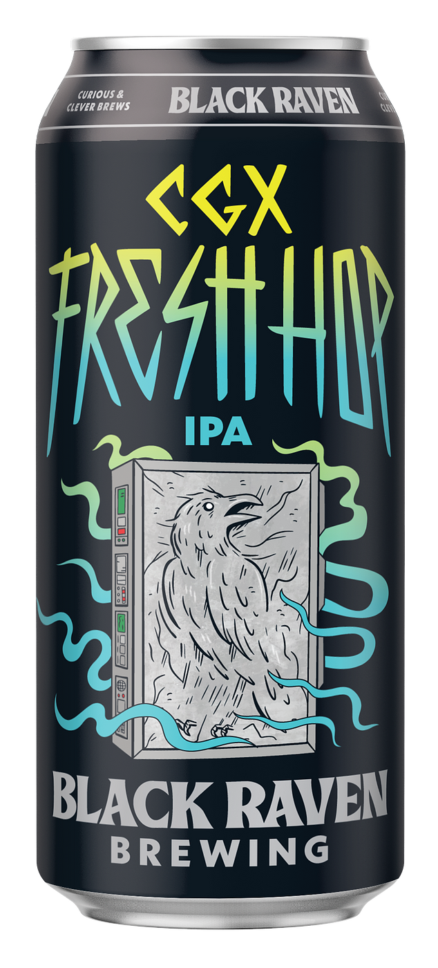 CGX Fresh Hop IPA with Cryo Mosaic by Black Raven Brewing Co