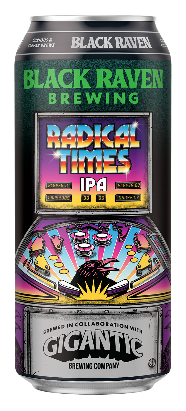 Black Raven X Gigantic Brewing Radical Times IPA by Black Raven Brewing Co Woodinville