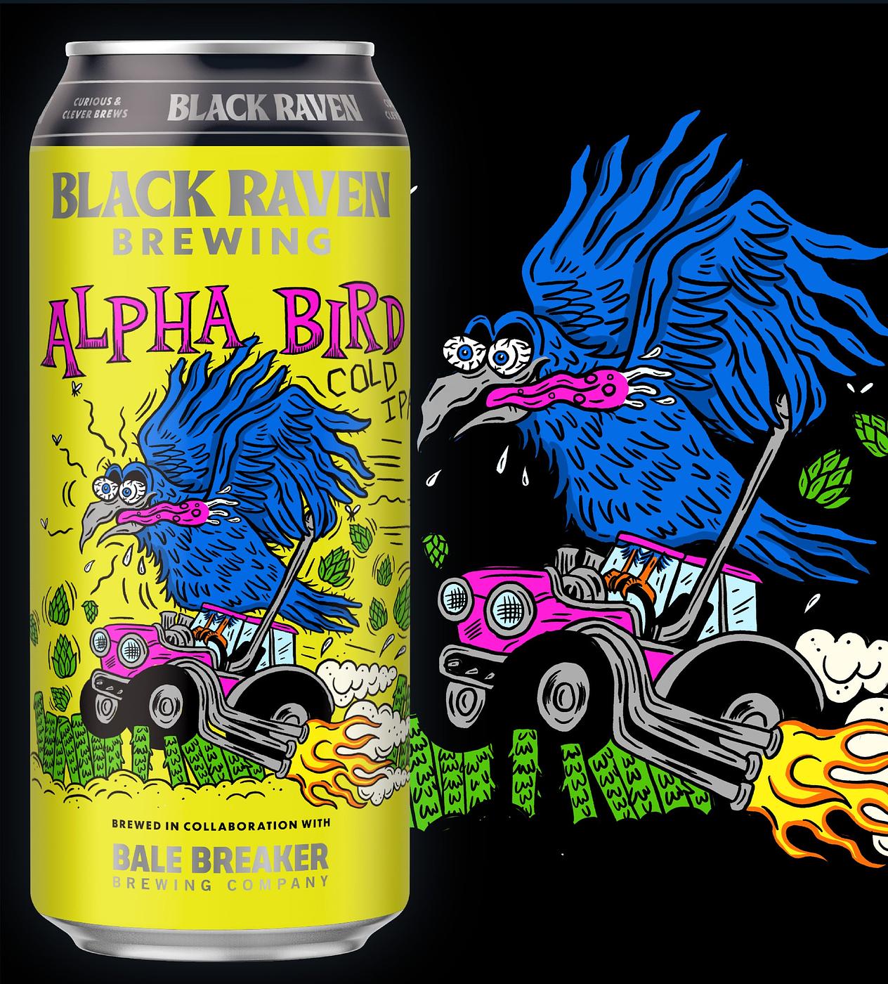 Alpha Bird "Cold IPA" by Black Raven Brewing Co Woodinville
