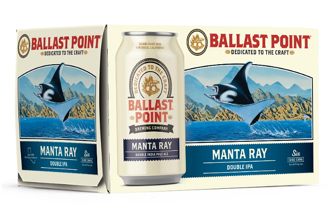 Manta Ray Double IPA by Ballast Point Brewing Co / Home Brew Mart