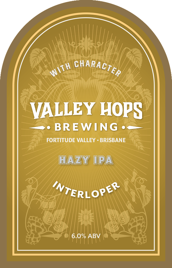Interloper Hazy IPA by Valley Hops Brewing