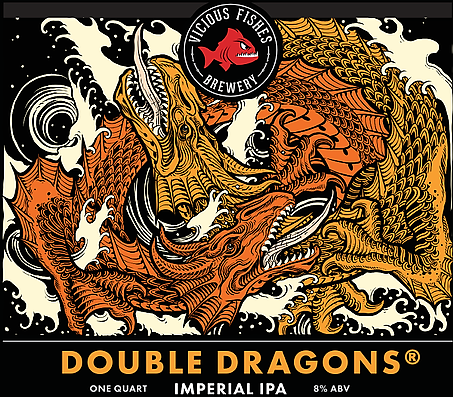 Double Dragons DIPA by Vicious Fishes Brewery