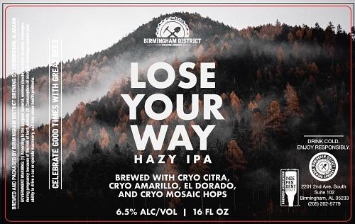 LOSE YOUR WAY by Birmingham District Brewing
