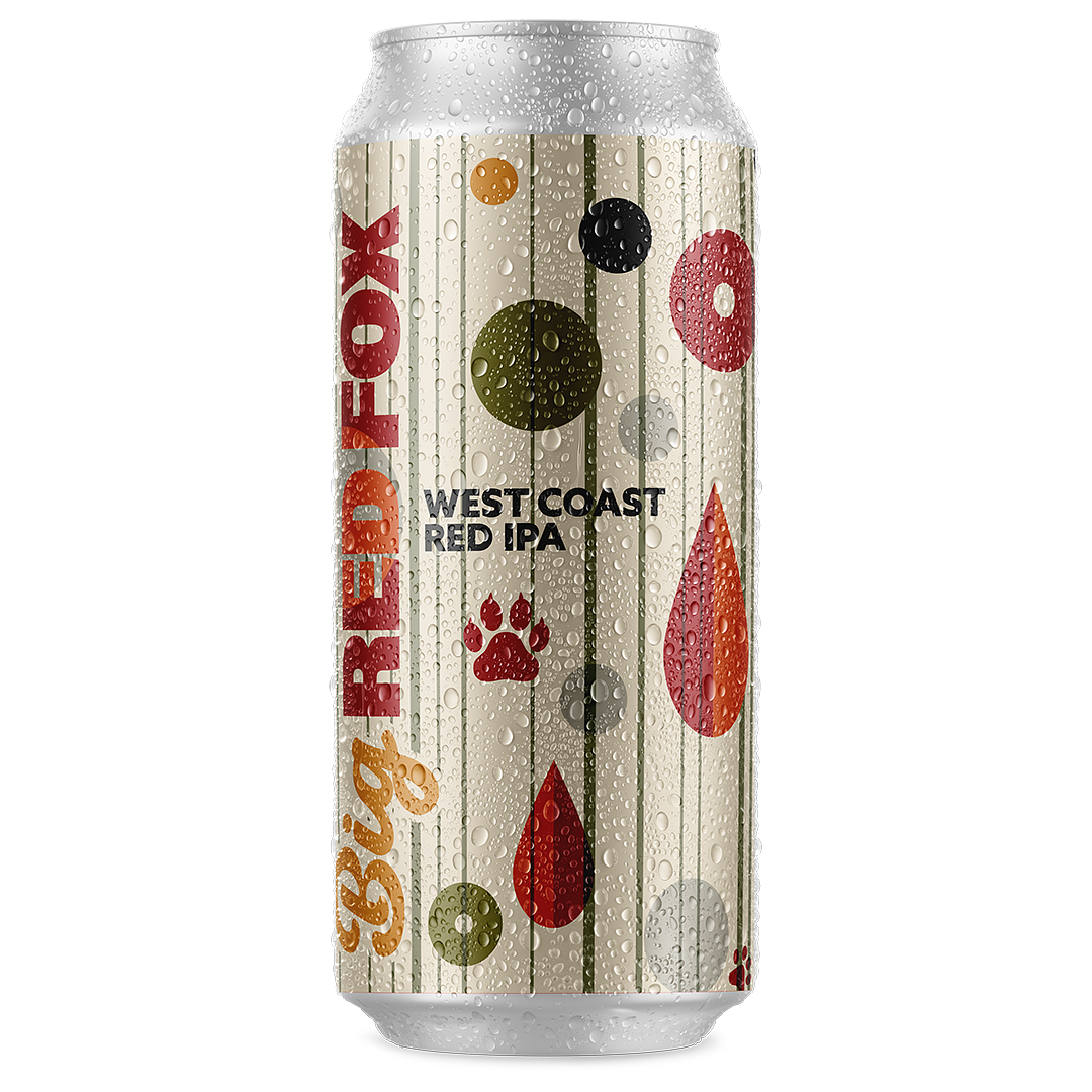 Big Red Fox West Coast Red IPA by Main Street Brewing Company