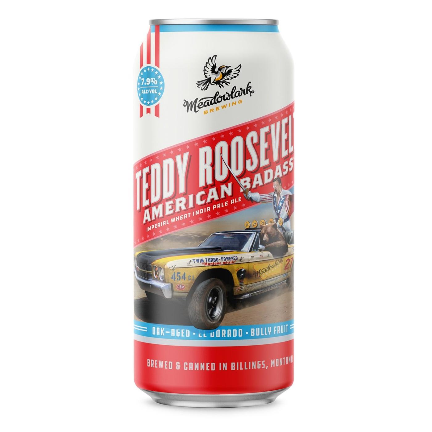 Teddy Roosevelt American Badass IPA by Meadowlark Brewing