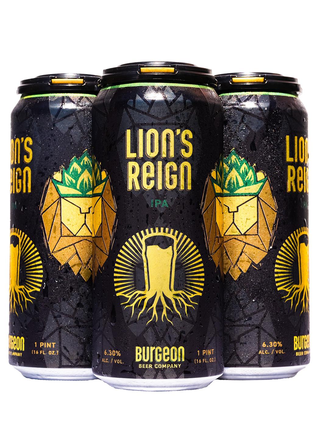 Lion's Reign IPA by Burgeon Beer Company