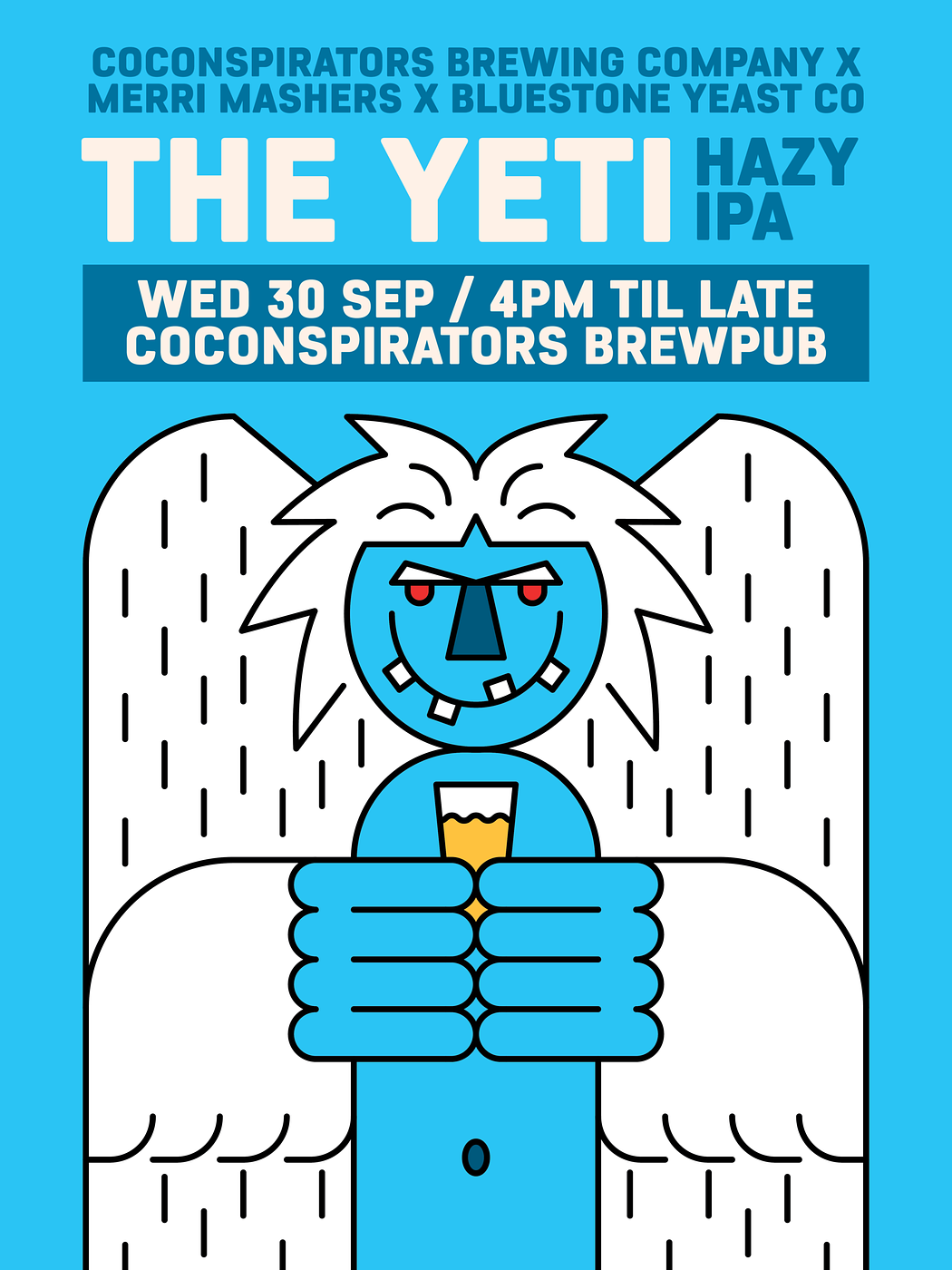 The Yeti Hazy IPA by CoConspirators Brewing