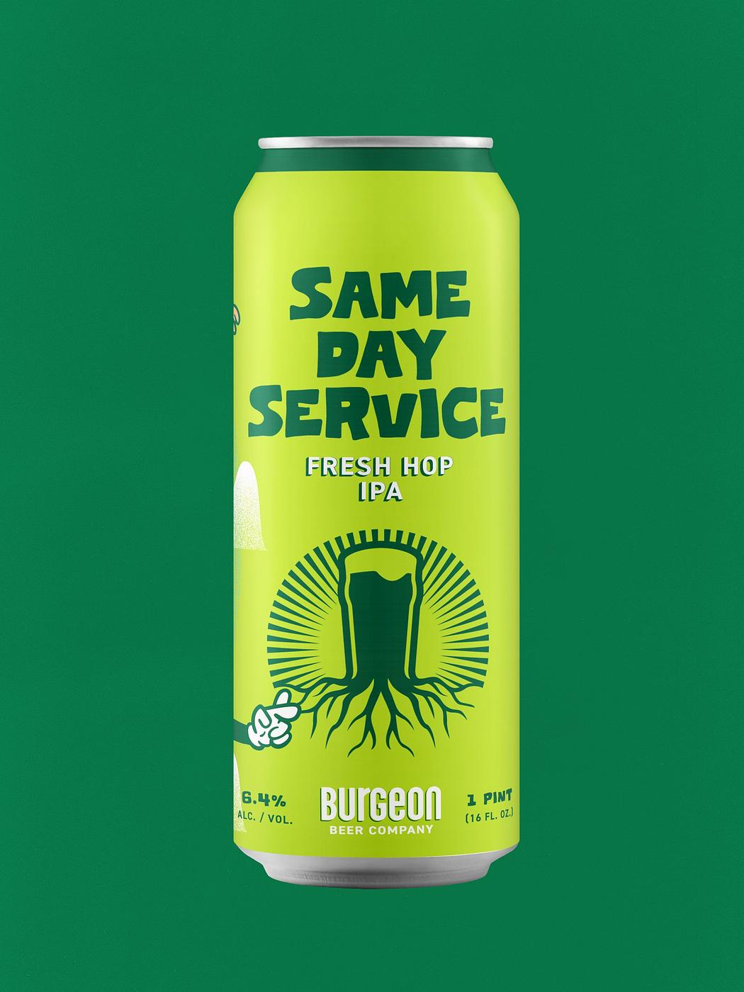 Same Day Service Fresh Hop IPA by Burgeon Beer Company