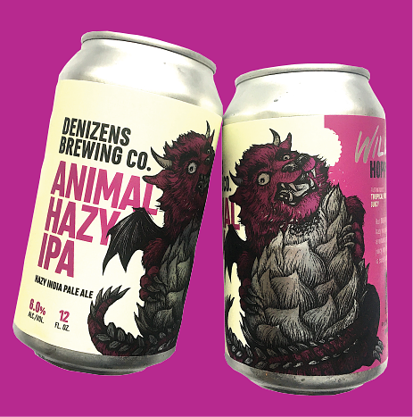 Animal Hazy IPA by Denizens Brewing Company