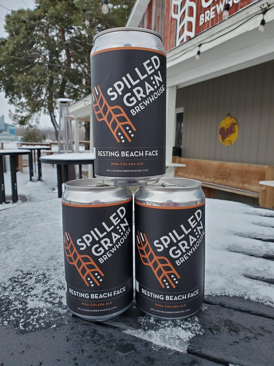 Resting Beach Face by Spilled Grain Brewhouse