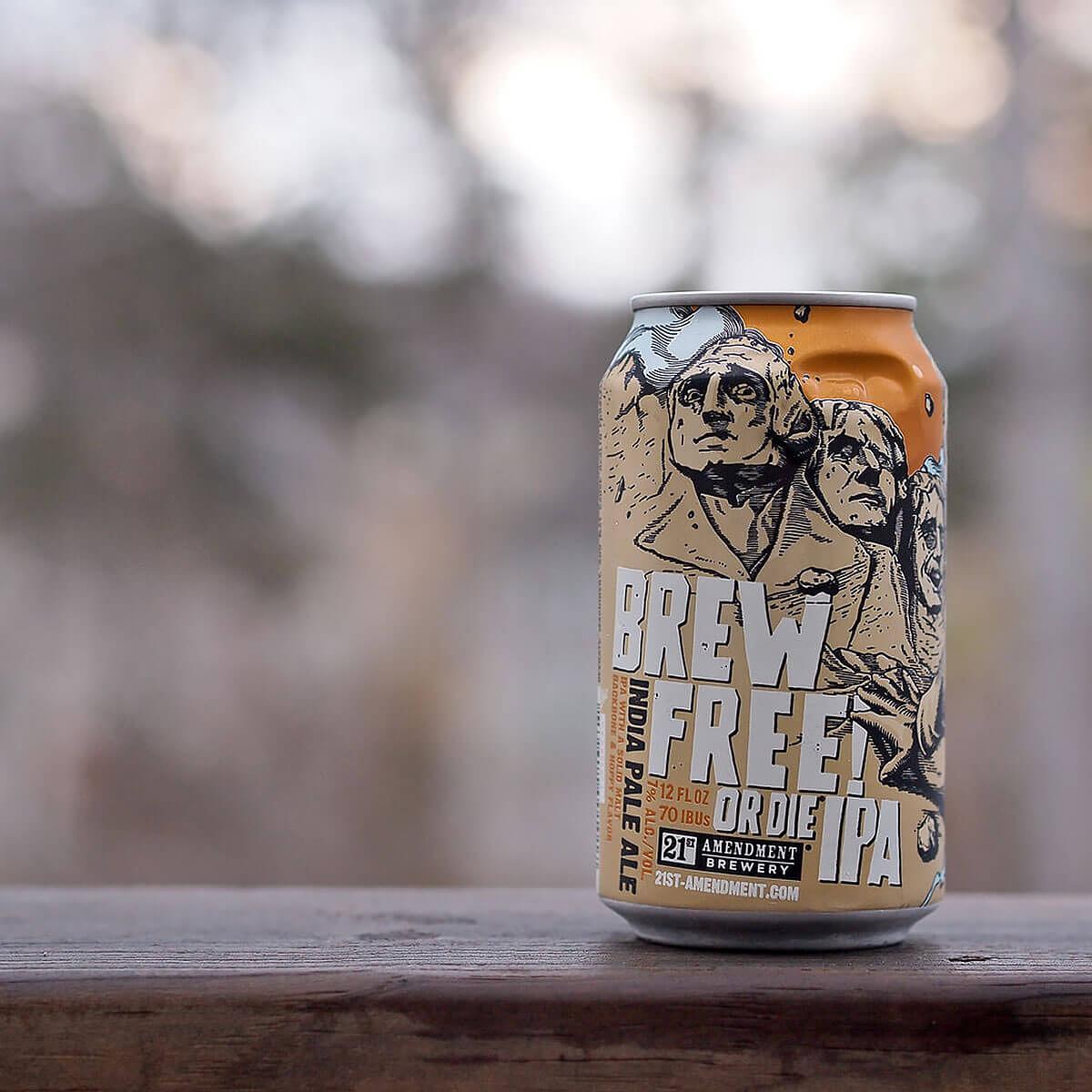 Brew Free! Or Die IPA by 21st Amendment Brewery Cafe