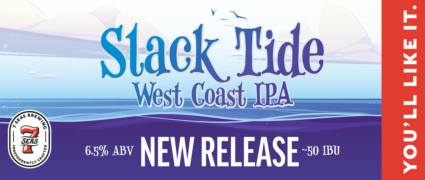 Slack Tide West Coast IPA by 7 Seas Brewing Co
