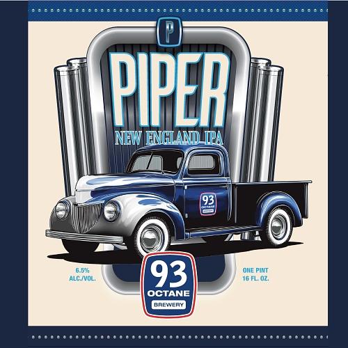 Piper Hazy IPA by 93 Octane Brewery