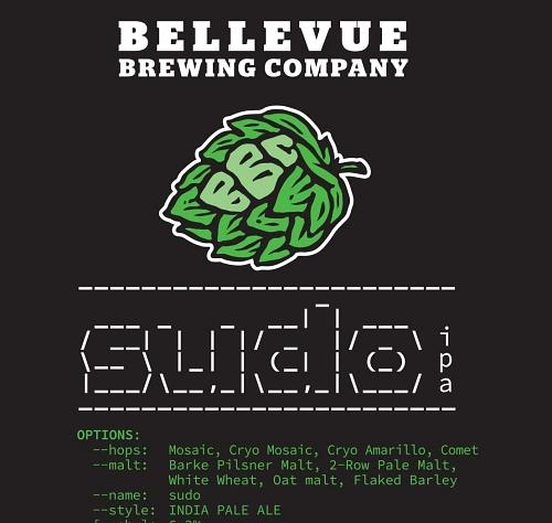 Sudo Hazy IPA by Bellevue Brewing Spring District Brewpub
