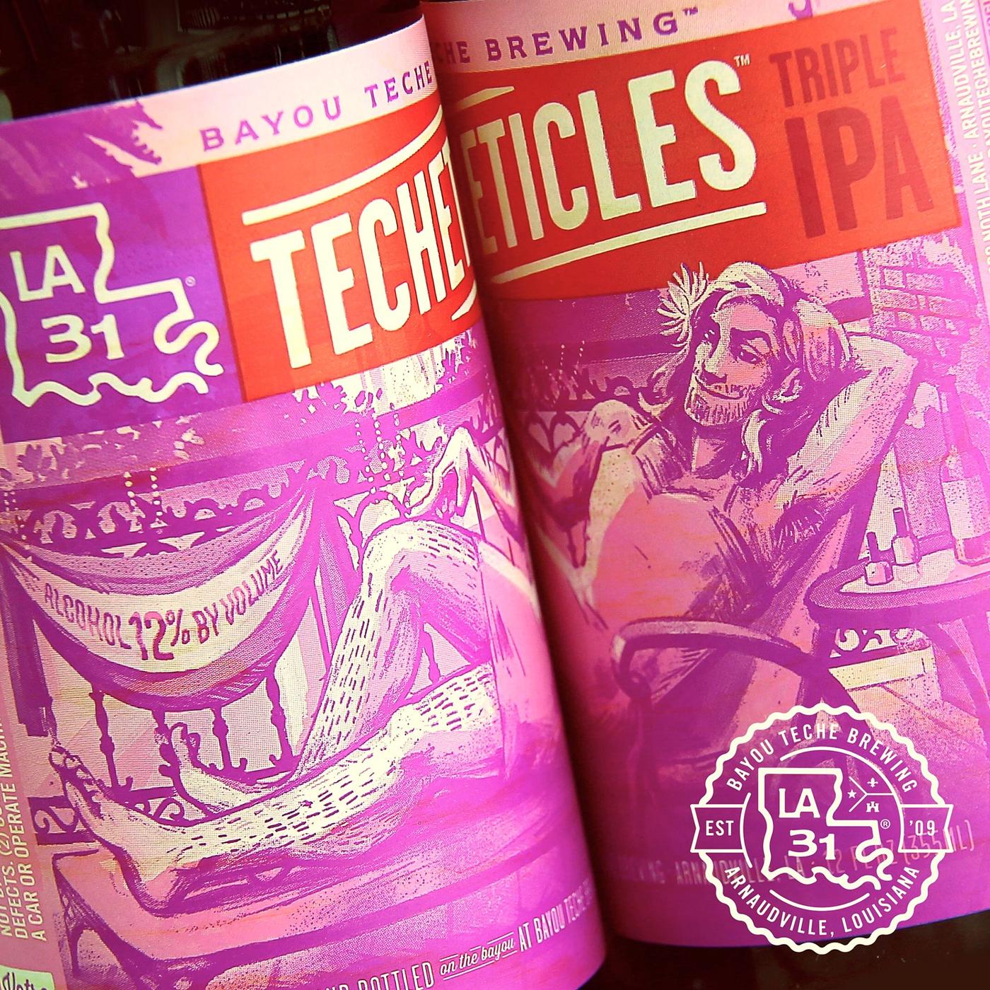 Techeticles Triple IPA by Bayou Teche Brewing