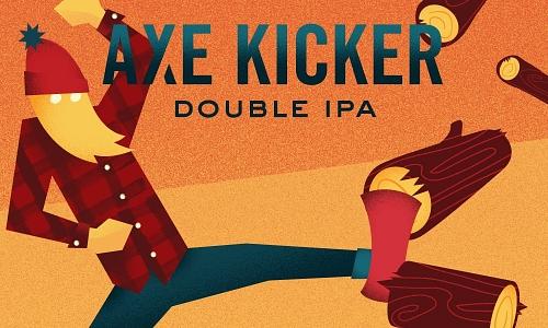 Axe Kicker Double IPA by Big Axe Brewing Company