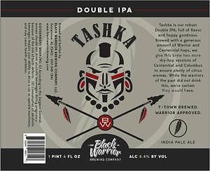 Tashka Double IPA by Black Warrior Brewing Co.