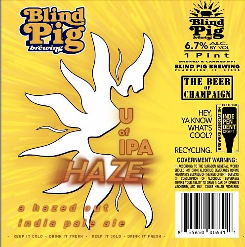 U of IPA Haze by Blind Pig Brewery