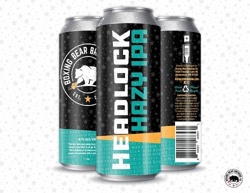 Headlock Hazy IPA by Boxing Bear Brewing Company