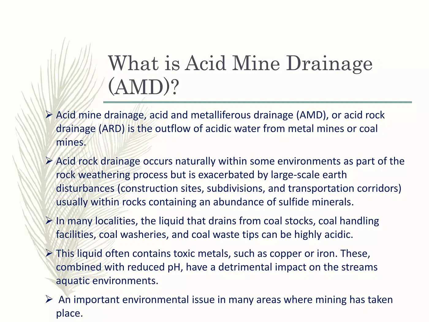 Acid Mine Drainage by Coal Country Brewing