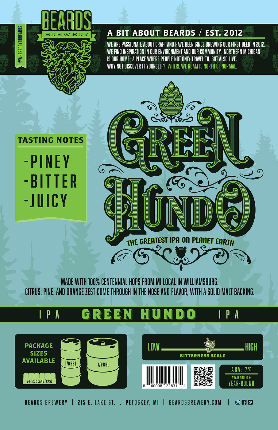 Beards Green Hundo by Clam Lake Beer Co